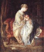 Charles west cope RA The Young Mother painting